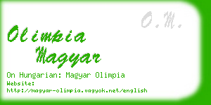 olimpia magyar business card